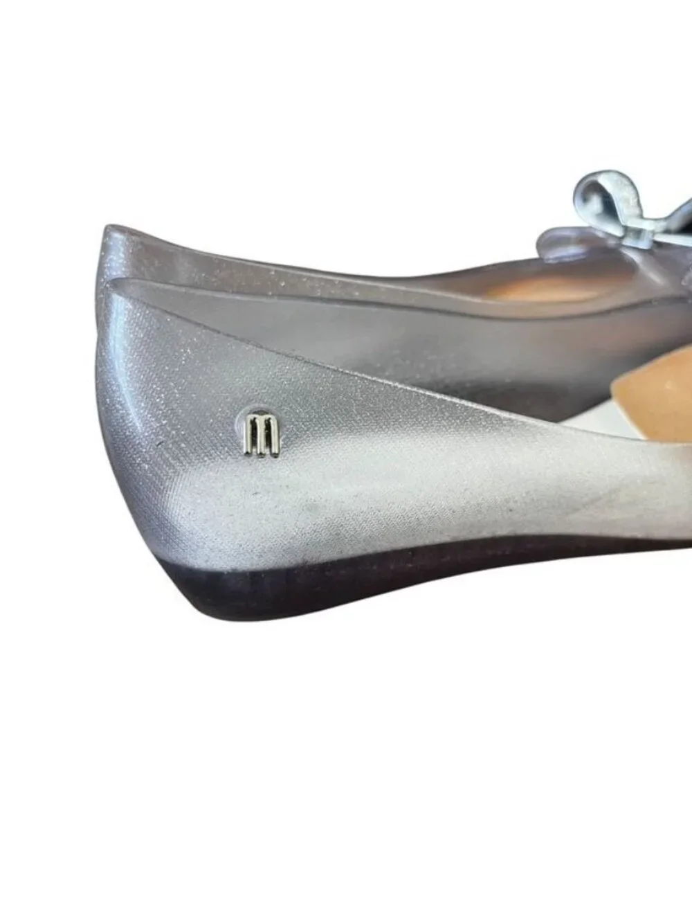 Mini Melissa Girls Ultragirl Stars BB Clear Glitter Dress Shoes Size 3